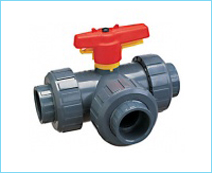 Ball Valve 3 Way Pvc Flange End