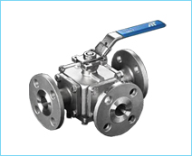 Ball Valve 3 Way Flange End