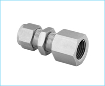 S.S. Bulkhead Female Connectors Stainless Steel Tube Compression Fittings